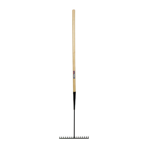 Wooden Handle 16 Tooth Ashphalt Rake (5011198090204)